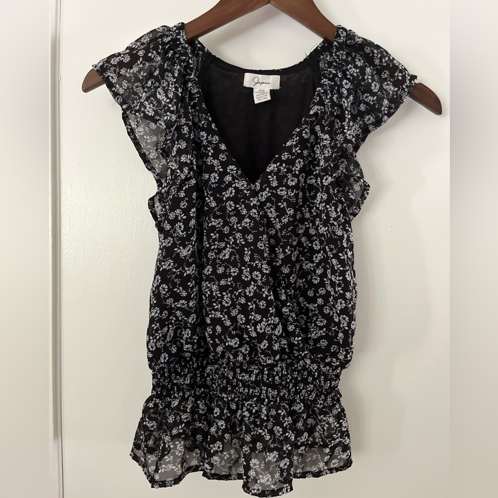 Short Sleeve Cropped Blouse